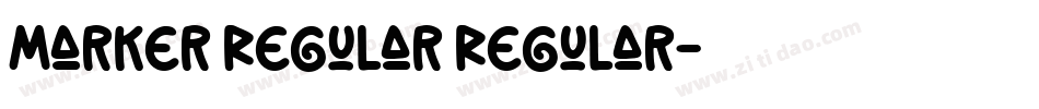 Marker Regular Regular字体转换